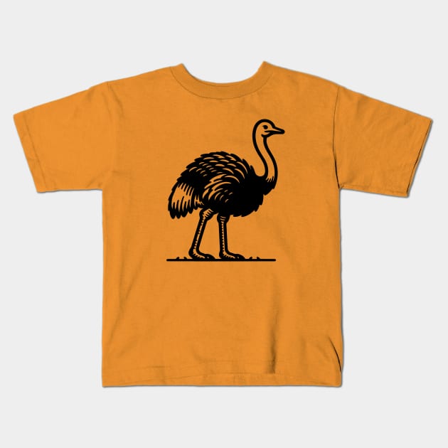 Ostrich Kids T-Shirt by KayBee Gift Shop